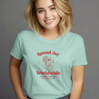 Spread Joy Worldwide T-Shirt | Positive Affirmation Tee for Everyday Happiness
