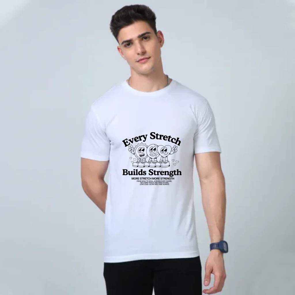 Supima Cotton Unisex T-Shirt | Every Stretch Builds Strength Tee | Motivational Shirt