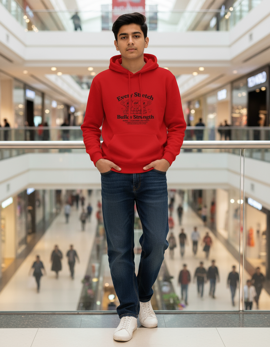 Kids Hooded Sweatshirt | 100% Cotton 300 GSM Hoodie | Soft, Warm & Durable | Unisex Regular Fit |