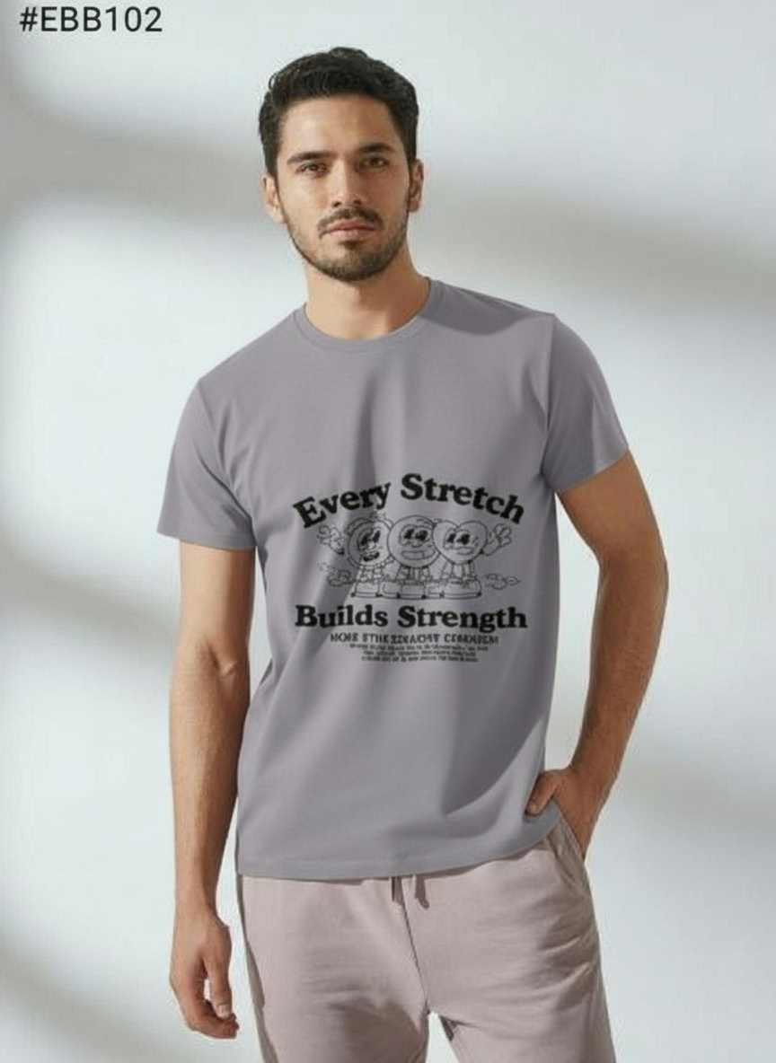 Supima Cotton Unisex T-Shirt | Every Stretch Builds Strength Tee | Motivational Shirt