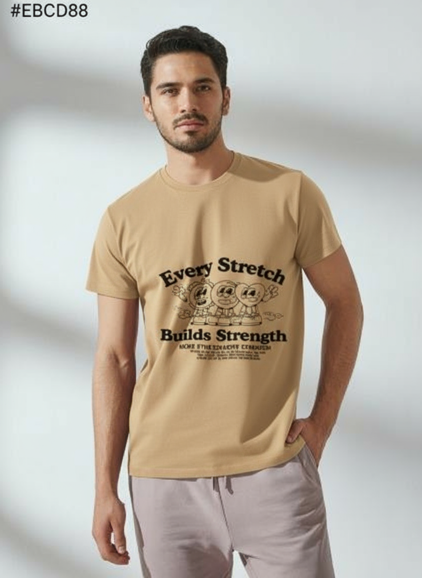 Supima Cotton Unisex T-Shirt | Every Stretch Builds Strength Tee | Motivational Shirt